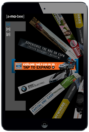 Wes Kashiwagi UE and UI design - Amobee Ad Showcase app